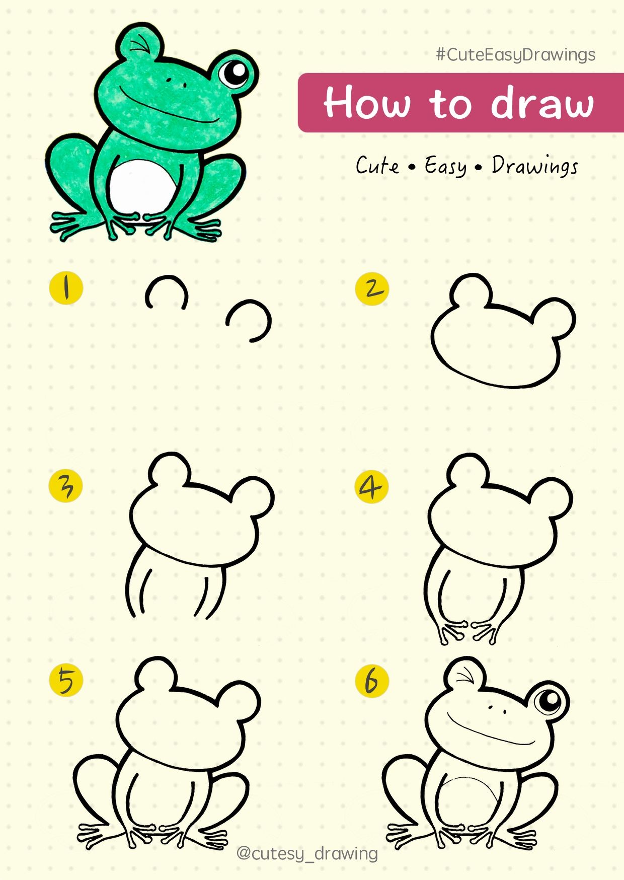 Featured image of post Kawaii Cute Frog Drawing Step By Step